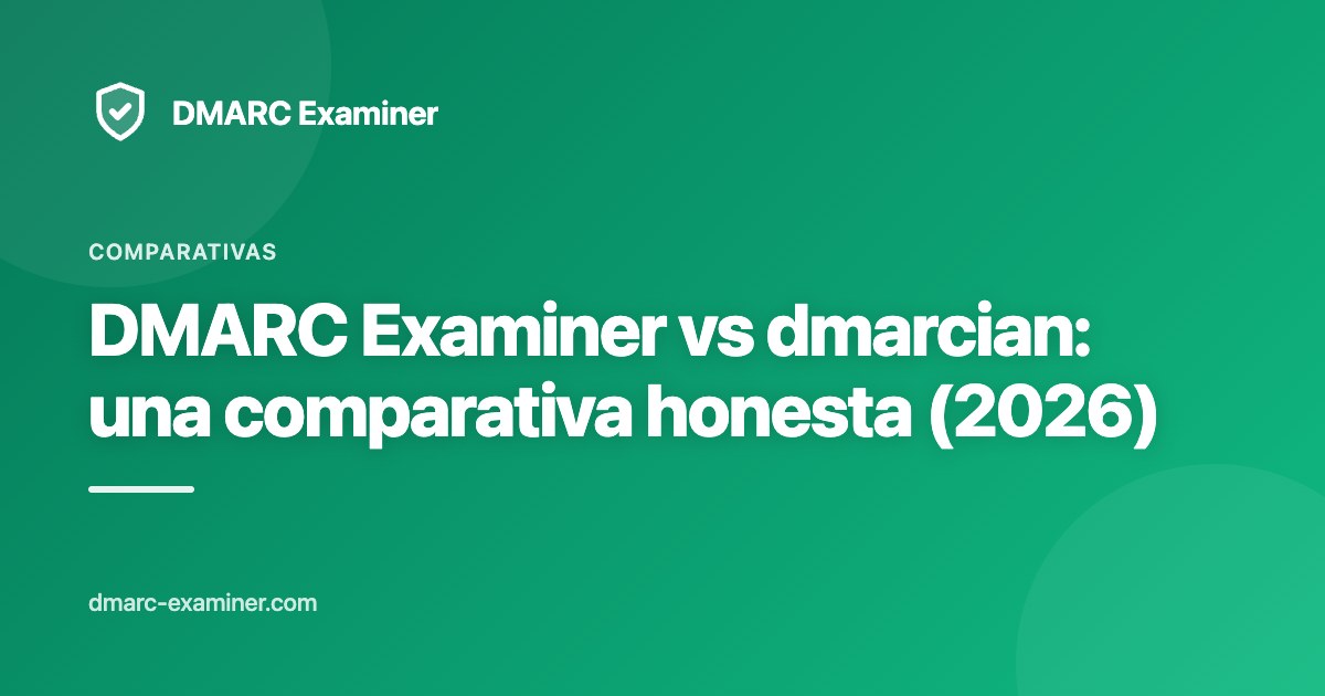 DMARC Examiner vs dmarcian: una comparativa honesta (2026)
