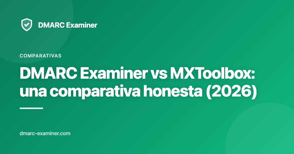 DMARC Examiner vs MXToolbox: una comparativa honesta (2026)