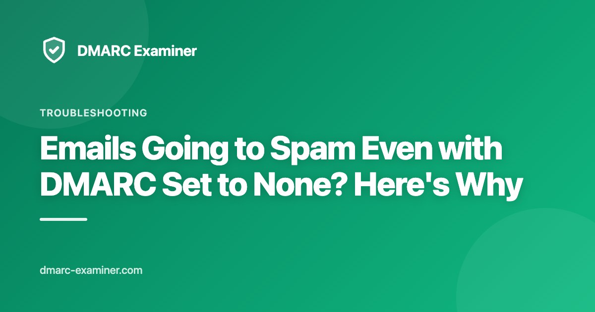 Emails Going to Spam Even with DMARC Set to None? Here's Why